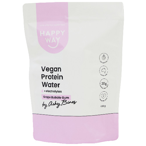 Ashy Bines Grape Bubble Gum Vegan Protein Water Powder 420g | Default Title