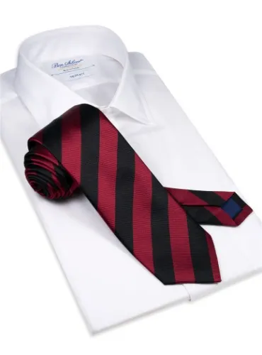 Garnet/Black Block Stripe Tie