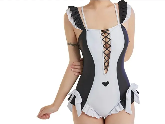 Black & White Joker Swimmer - S