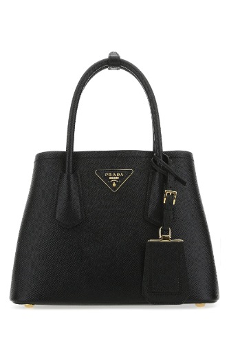 Black leather handbag - OS