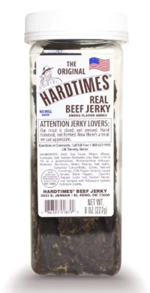 Hard Times 8oz Jar Original Real Beef Jerky Sliced Hand Trimmed Dry Tough Jerky For HardTimes