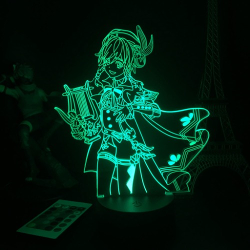 Genshin Impact Desk Lamp with Remote - A