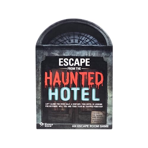 Fizz Creations Escape from The Haunted Hotel Game. Escape Room Game with 3 Unique Play-throughs. 1+ Players. Family Halloween Party Game. Playtime 60 Minutes.