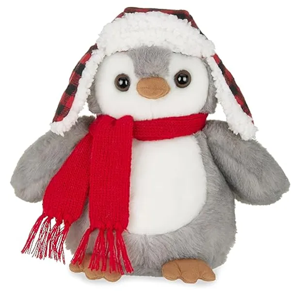 Bearington Cappy Plush Penguin Stuffed Animal, 9.5 Inches Stuffed Penguin, Ideal Christmas Stuffed Animal Gift for Toddlers, Kids & Teens