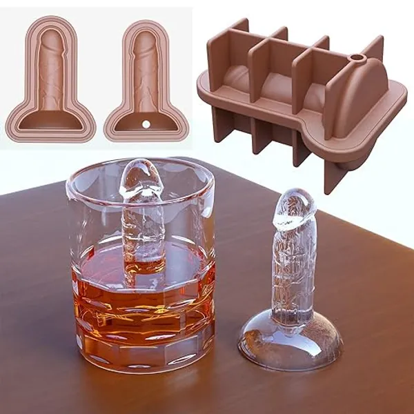 Penis Ice Molds Bachelor Bachelorette Party Adult Prank Silicone Ice Cube Molds Funny Ice Cube Tray Fun Shapes Ice Cube Mold Ice Cube Trays for Freezer Ice Cube Maker for Cocktails Whiskey Ice Mold