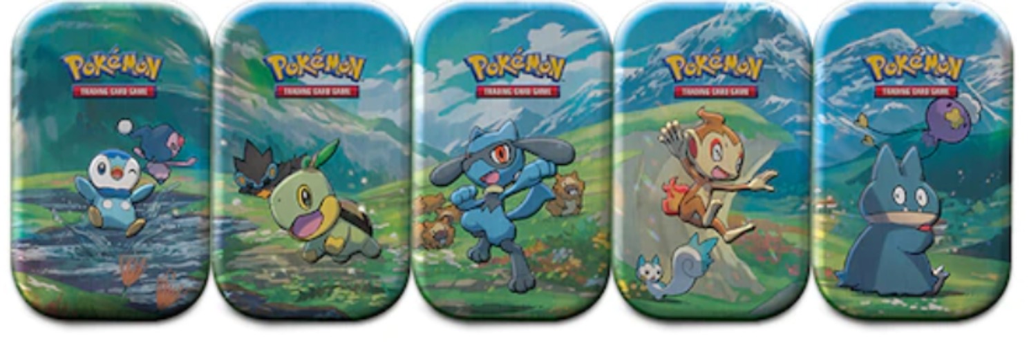 Pokemon Sinnoh Stars Mini Tin Display Box (5  tins)