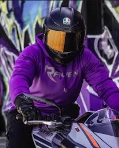 LORICA Armored Hoodie | Purple/Reflective Stealth Logo / Women's Medium