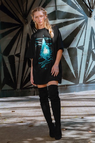 Mothercrystal Giant Tee | L / Black
