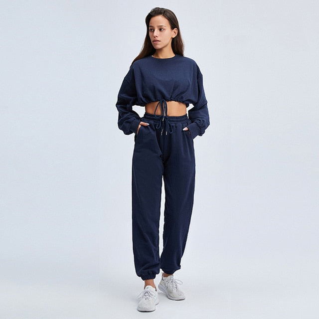 2-Piece Jogger Set - Navy / M