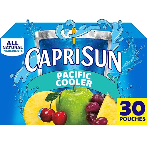 Capri Sun Pacific Cooler Mixed Fruit Flavored Juice Drink Blend, 30 ct Box, 6 fl oz Pouches - 6 Fl Oz (Pack of 30)