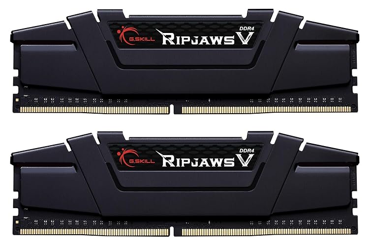 G.SKILL Ripjaws V Series (Intel XMP) DDR4 RAM 64GB (2x32GB) 3600MT/s CL18-22-22-42 1.35V Desktop Computer Memory UDIMM - Black (F4-3600C18D-64GVK) - 64GB (2x32GB) - DDR4 3600 - Black