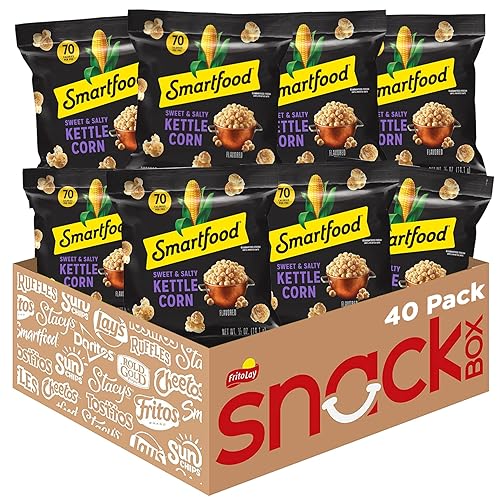 Smartfood Popcorn, Sweet & Salty Kettle Corn, 0.5 Ounce (Pack of 40) - Kettle-Corn - 0.5 Ounce (Pack of 40)