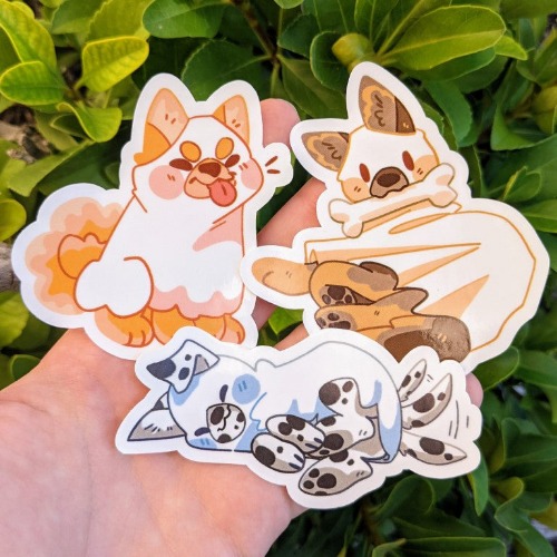 Ghost Puppy Sticker Set