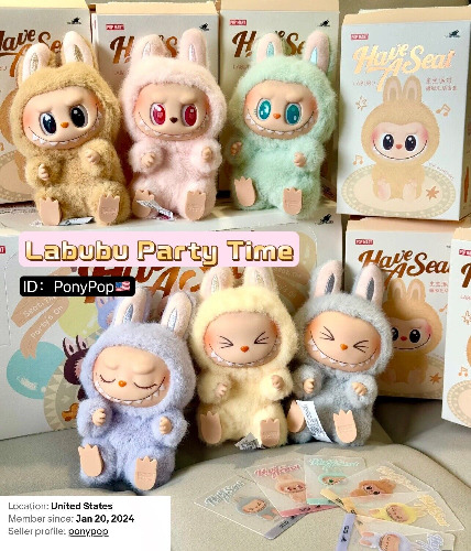 AUTHENTIC POPMART LABUBU The Monsters Have a Seat Vinyl Pendant Plush Sealed Bag