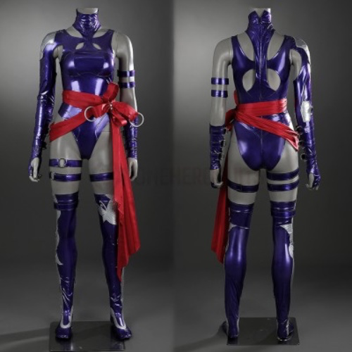 Psylocke Purple Leather Cosplay