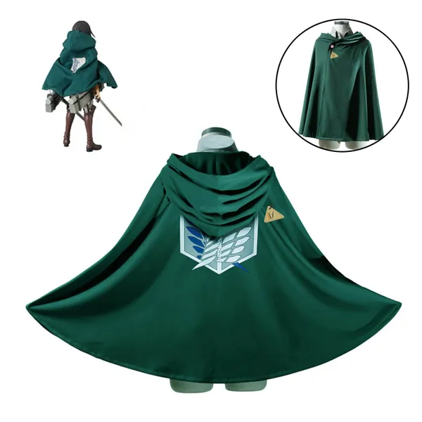IDS Home Halloween Fashion Cloak Cape Hooded Jacket Scouting Legion Freedom Cosplay Costume Clothes - Large Green