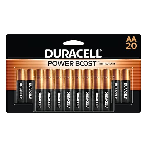 Duracell Coppertop AA Batteries with Power Boost Ingredients, 20 Count Pack Double A Battery with Long-lasting Power, Alkaline AA Battery for Household and Office Devices - 20 Count (Pack of 1)