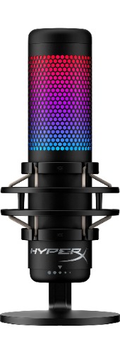 HyperX QuadCast S – RGB USB Condenser Microphone for PC, PS4 and Mac, Anti-Vibration Shock Mount, Four Polar Patterns, Pop Filter, Gain Control, Gaming, Streaming, Podcasts, Twitch, YouTube, Discord