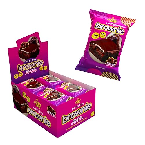 Prime Bites Protein Brownie | High Protein, Low Sugar Brownies | 16-19 Grams of Protein Per Brownie, Fortified with Collagen | Box of 12 Brownies (Glazed Chocolate Donuts) - Glazed Chocolate Donuts