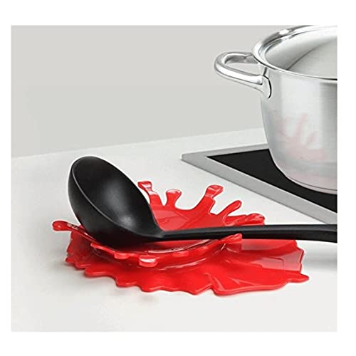 Spoon Rest Holder Silicone Ketchup Shape Holders Splash Spoon Rest by Mustard Kitchen Cooking Aid Cup Holder Creative Gift