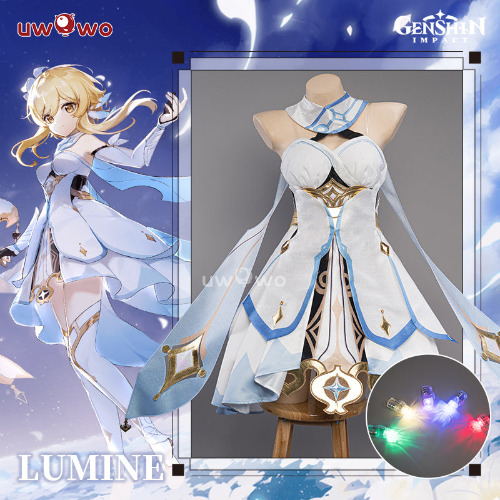 【In Stock】Uwowo Genshin Impact Lumine Traveler LED Female Lumine Cosplay Costumes - 【In Stock】XXXL