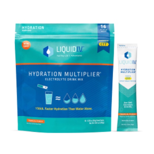 Liquid I.V. Hydration Multiplier - Tropical Punch - Hydration Powder Packets | Electrolyte Drink Mix | Easy Open Single-Serving Stick | Non-GMO (16 Count (Pack of 1)) - 16 Count (Pack of 1)