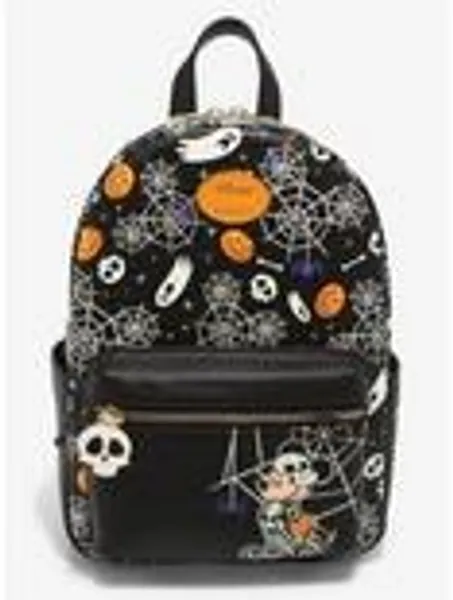 Her Universe Disney Mickey Mouse Halloween Skeleton Glow-In-The-Dark Mini Backpack | Hot Topic