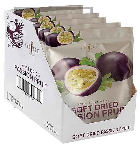 Amphora Conventional Soft Dried Passion Fruit 3.5 oz (100gr) per pouch ( Case of 6 pouches )