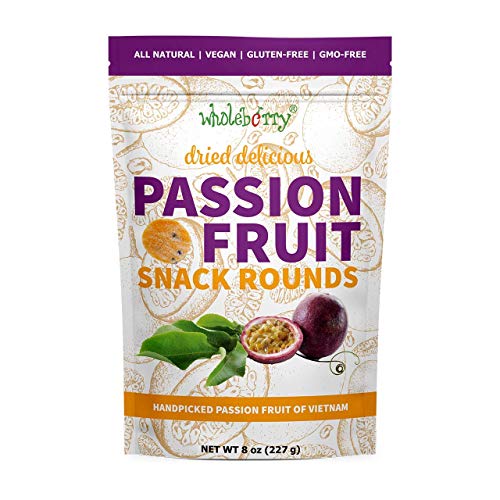 Naturally Delicious Dried Passion Fruit Maracuja 8-oz Bags, No Added Chemicals, No Added Colorings, No Preservatives, Made in Vietnam from fully mature fruits (8 oz)… - 8 Ounce (Pack of 1)