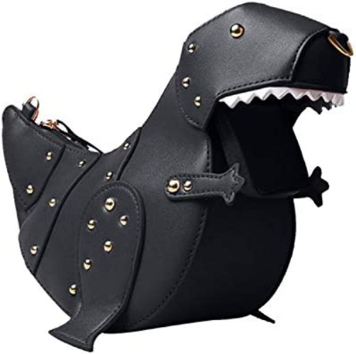  Dinosaur Shape Leather Rivet Purse