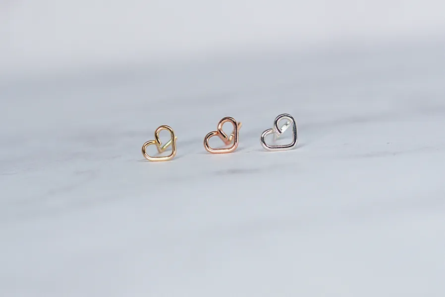Nose ring-Heart Gold 