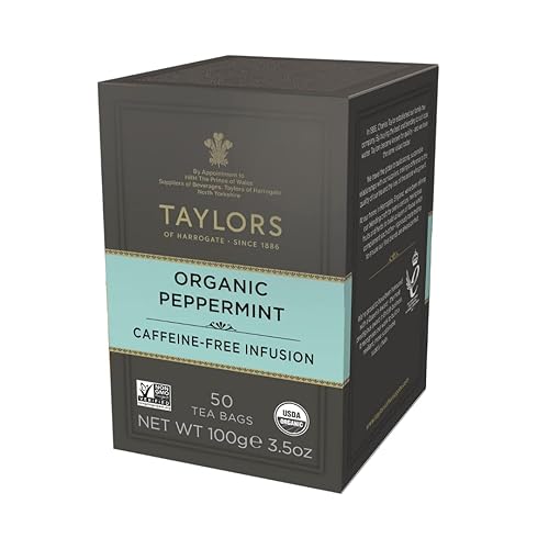 TEA!!! Organic Peppermint Herbal Tea, 50 Count
