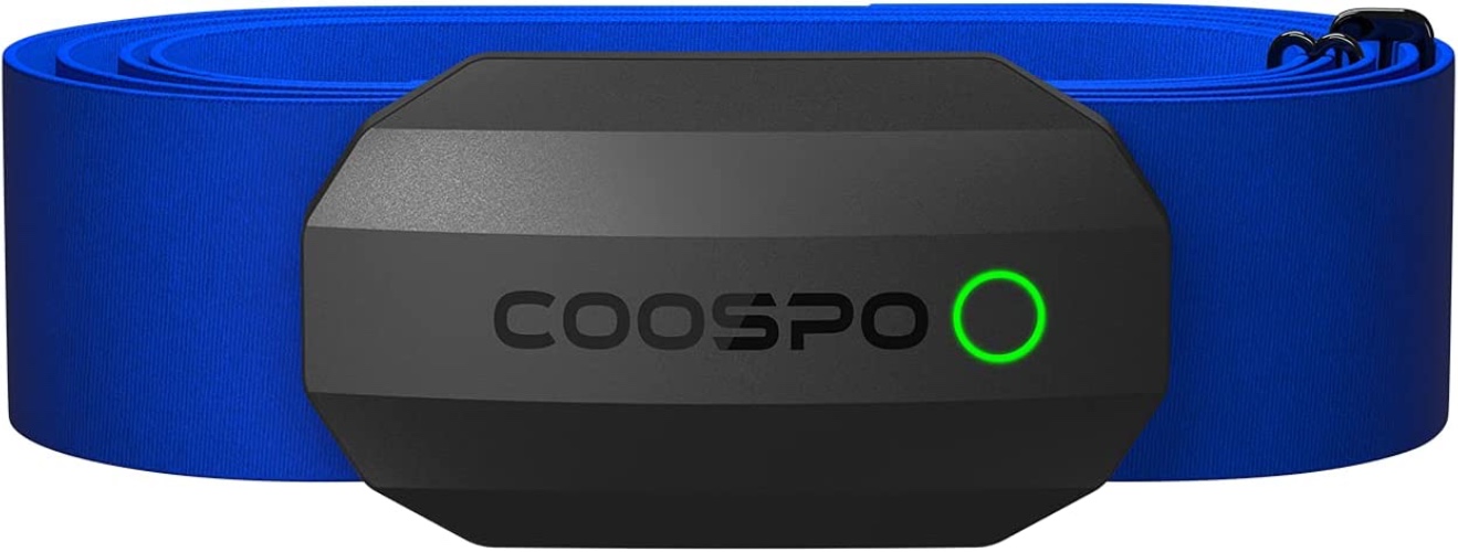 COOSPO Bluetooth Heart Rate Monitor Chest Strap H808S, ANT+ BLE HR Monitor Chest, HRM IP67 Waterproof, Use for Running Cycling Gym and Other Sports - H808S Black + Blue