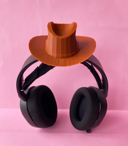 Big Cowboy Hat Gaming Headset Attachment // Streamer Video Game 3D Printed Accessories