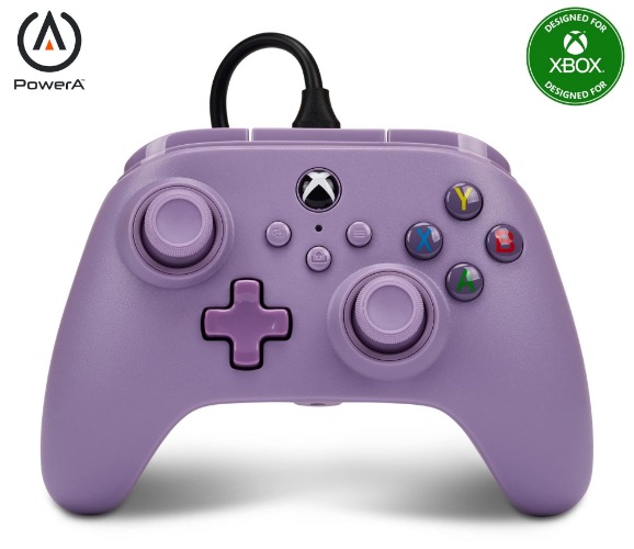 PowerA Nano Enhanced Wired Controller for Xbox Series X|S - Lilac, portable, compact, gamepad, wired video game controller, gaming controller, works with Xbox One and Windows 10/11 - Lilac