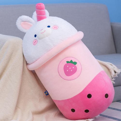 Boba Milk Tea Plush Playtoy - Pink / 30cm