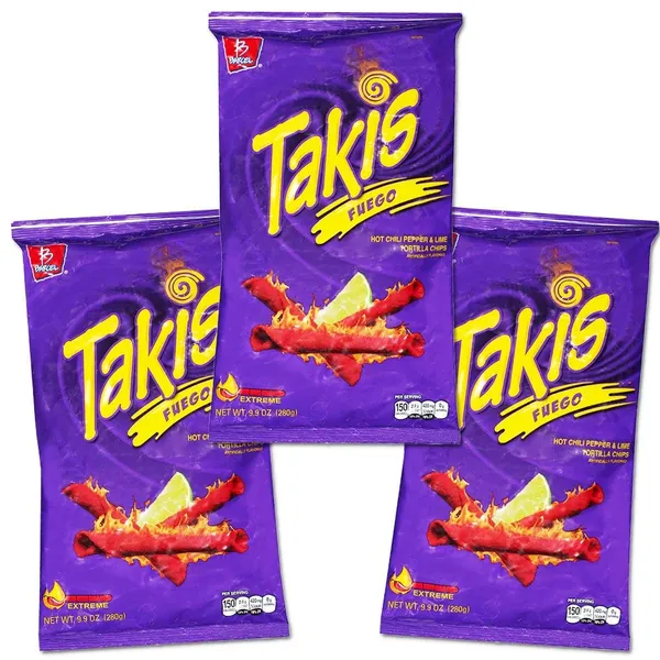 Takis Fuego Family Size Party Pack, 9.9 Oz (Pack of 3)