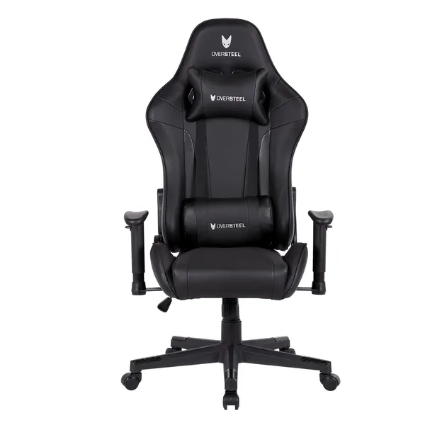 Oversteel - ULTIMET Professional Gaming Chair, Leatherette, 2D Armrests, Height Adjustable, 180° Reclining Backrest, Gas Piston Class 3, Up to 120Kg, Colour Black