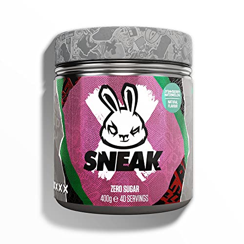 SNEAK | Strawberry Watermelon Edition | In-Game Focus Boost Energy Drink, Zero Sugar, Low-Calorie, Vegan | 40 Servings - Strawberry Watermelon