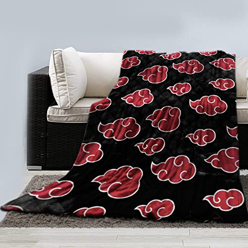 JUST FUNKY Naruto Shippuden Picnic Blanket | 45 X 60 Inches Naruto Blanket Featuring Akatsuke | Naruto Blanket | Anime | Collectove | Home Deco | Official Licensed - Akatuske Cloud Design