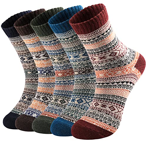 Wool Socks - 5 Pairs Nordic Style