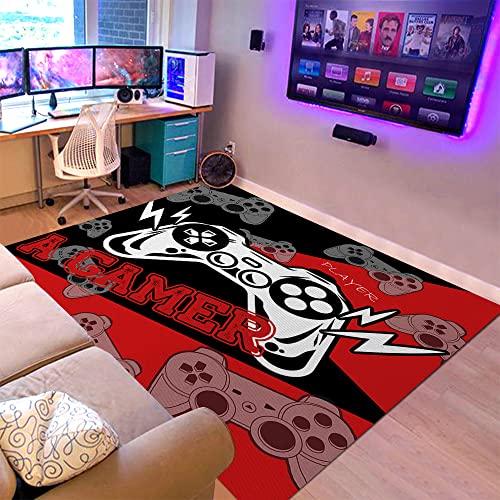 Gaming Rug for Kids Boys Gamer Area Carpet 3D Printed Large Area Rug Game Gamepad Carpets Bedroom Playroom Rugs Boys Room Decor Non-Slip Crystal Sofa Floor Polyester Mat 59"x39" - Sc-gaming Rug1-01 - 3XL(39 in x 59 in/100 x 150CM)