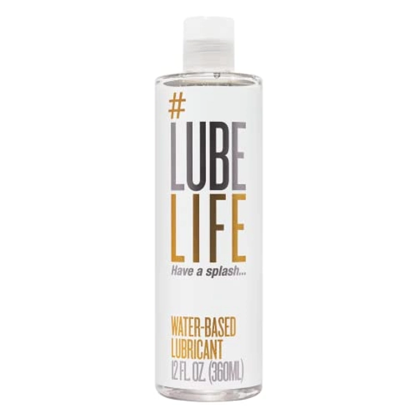 Lube Life Water-Based Personal Lubricant, Lube for Men, Women and Couples, Non-Staining, 12 Fl Oz - 12 Fl Oz (Pack of 1)