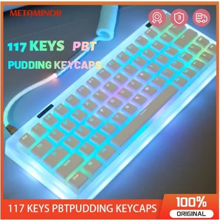 117keys PBT Pudding Keycaps OEM Profile Transparent Keycap