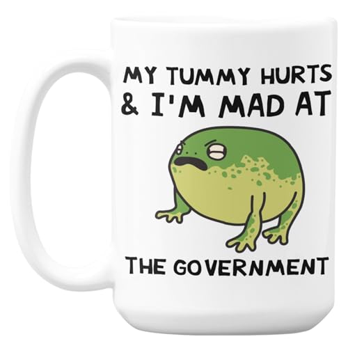 LookHUMAN Statement Coffee Mug - Funny Coffee Mugs Adult Humor, Unique Coffee Mugs for Coffee Lovers, Double-Sided Print Ceramic Coffee Cups, Dishwasher Safe Novelty Coffee Mugs for Women & Men, 15 oz