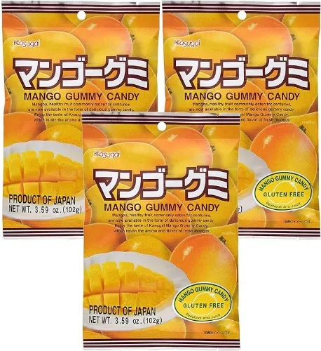 Kasugai Mango Gummy Candy 3.59oz (3 Pack)