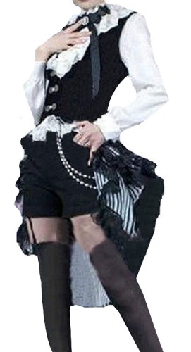 Poetic Walk Anime 2 Ciel Black Dress Cosplay Costume Lolita Party Princess Circus Dress - Womens-2XL Black