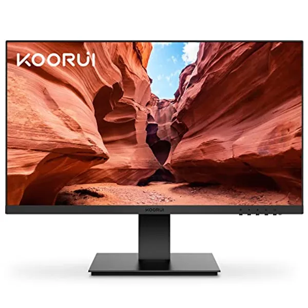 KOORUI Monitor 27 Inch 1080p PC Monitor 3000:1 Contrast Ratio with HDMI VGA for Office and Home, 99% SRGB, Frameless, Eye Care, Tilt Adjustment, VESA Mountable, Black