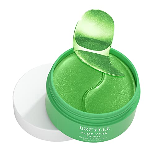 BREYLEE Aloe Vera Eye Mask– 60 Pcs - Eye Treatment Mask, Under Eye Bags Treatment, Under Eye Masks for Puffy Eyes, Anti-Aging,Anti-Wrinkle and Fine Lines, Under eye Dark Circles - Pink