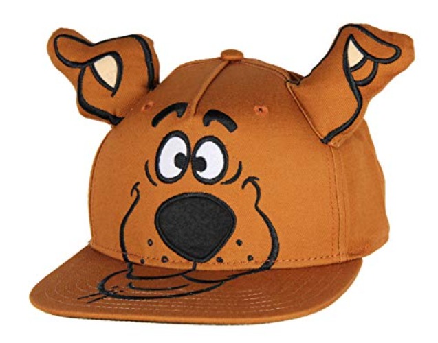 Scooby Doo Embroidered Character Face Adult Adjustable Snapback Hat Cap with 3D Ears Brown